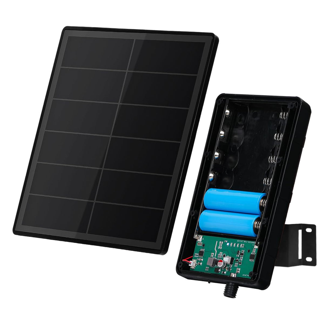 Solarpanel 5W mit Integrierten und Austauschbaren Lithium Akku 6V 6000 mAh, Laderegler und Spannungs
