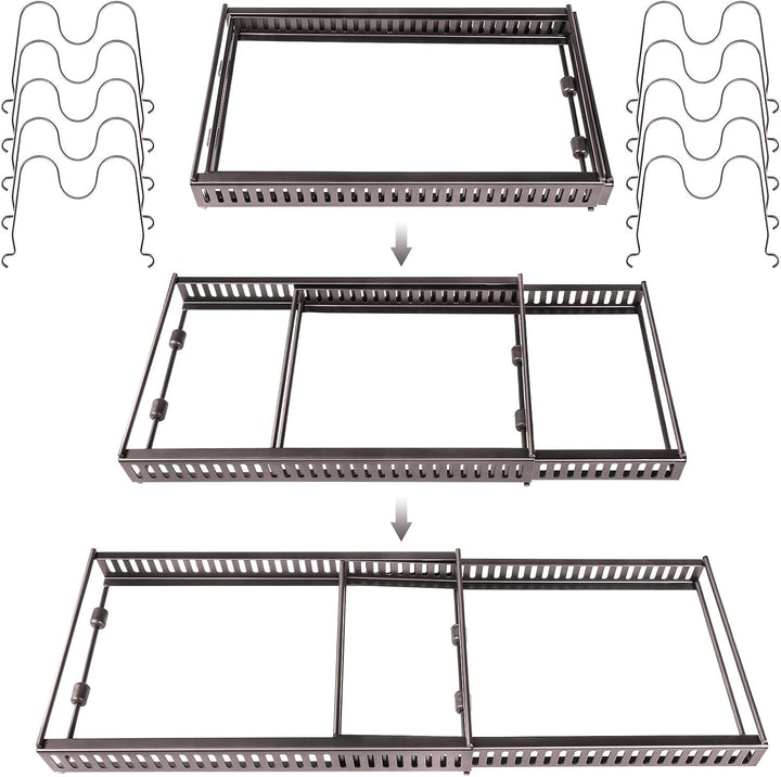homewell Topfdeckelhalter, Abtropfgestell aus Metall für Töpfe, Pfannen und Deckel aus schwerem Meta
