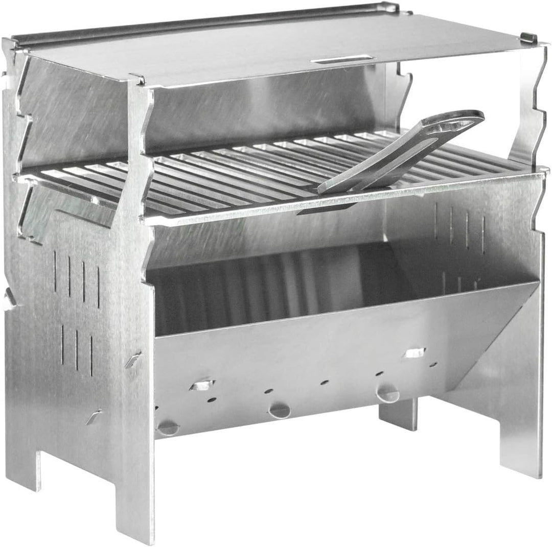 FENNEK Mini Edelstahl Deko Minigrill, Stövchen & Servierobjekt als Sammlerstück für Tisch, Küche uvm