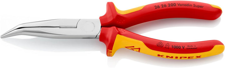 Knipex 00 20 12 – Elektro-Paket mit drei VDE-geprüften Zangen & 26 26 200 – Flachrundzange mit Schne