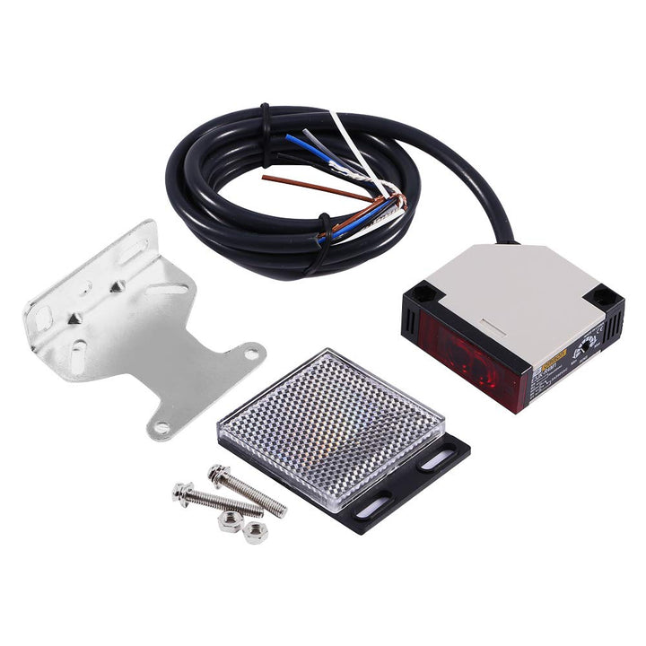 Keenso Reflexions Lichtschranke, E3JK-R4M1 Reflexions-Lichtschranke AC 90-250V 3A Lichtschranke Spie