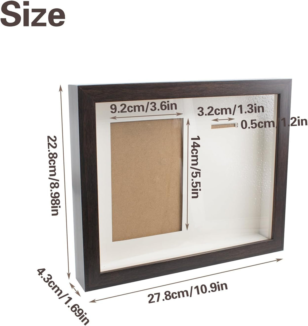 Medaillenrahmen Medaillen Präsentationsrahmen Medal Vitrine Fotorahmen aus Holz für Läufer, Marathon
