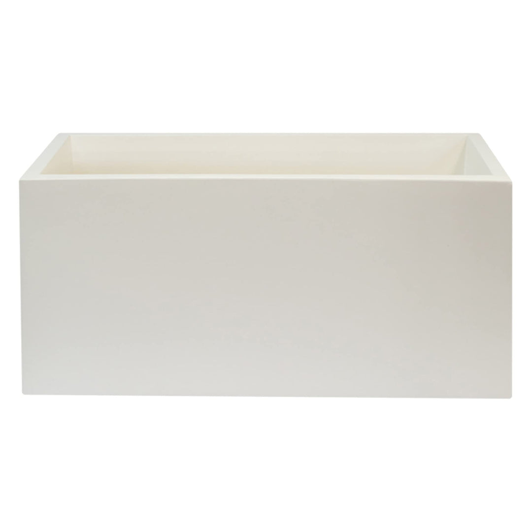 MACETERO DE POLIETILENO BLANCO 70X30X30 CM