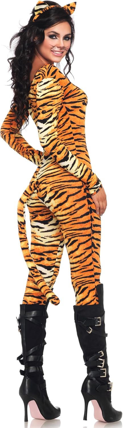 LEG AVENUE 83895 - Wild Tigress Kostüm Set, Grösse XS, orange/schwarz Grösse XS (EUR 32), Grösse XS