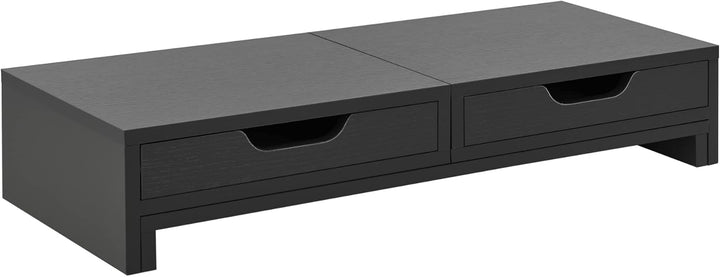 [en.casa] Monitorständer Marttila mit 2 Schubladen Monitorerhöhung 60x22x11cm Bildschirmerhöhung für