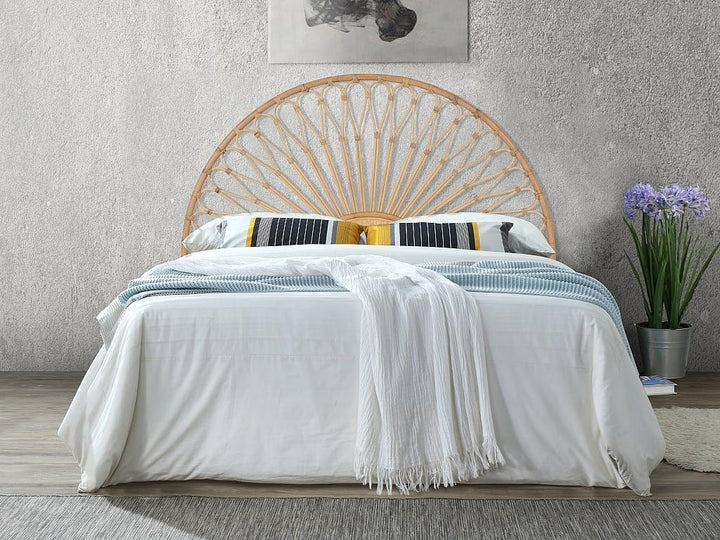 Vente-unique - Bettkopfteil - Rattan - 140 cm - Naturfarben - SOLIA