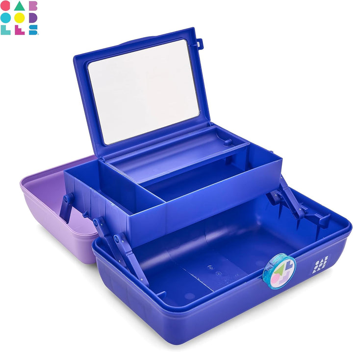 Caboodles Make-up-Box für unterwegs, aus Hartplastik, integrierter Spiegel, sicherer Verschluss für
