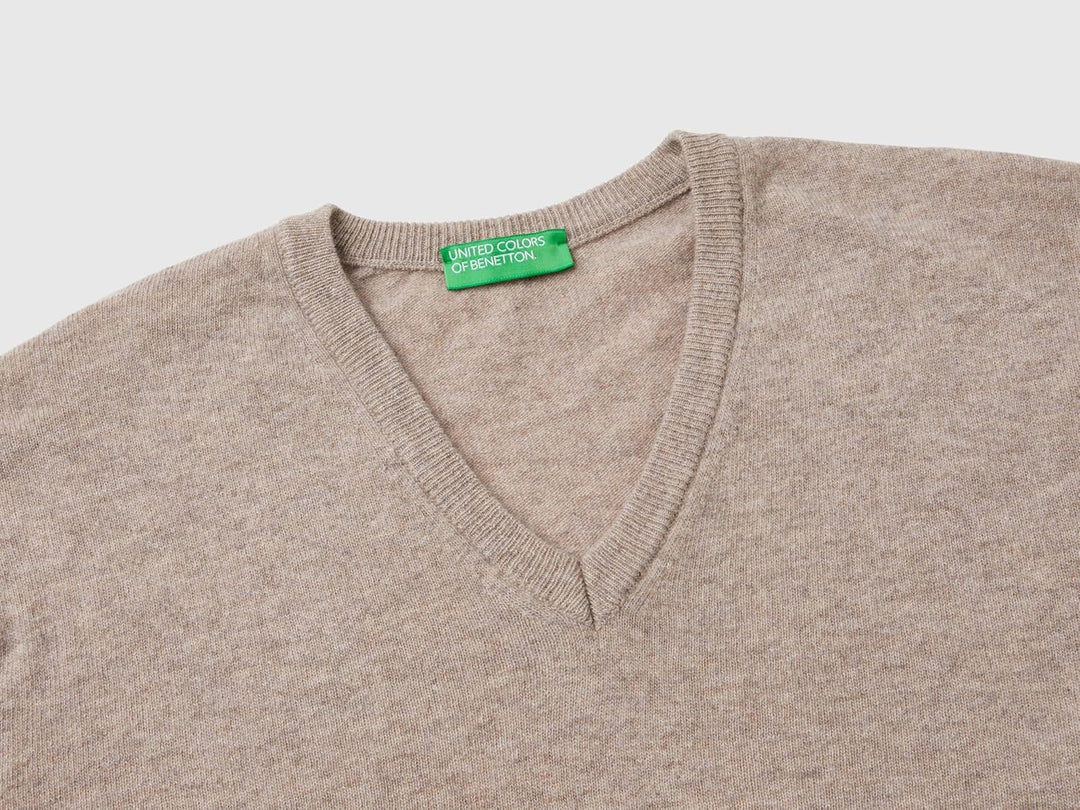 United Colors of Benetton Herren Pullover, Taupe 530