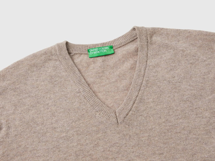 United Colors of Benetton Herren Pullover, Taupe 530