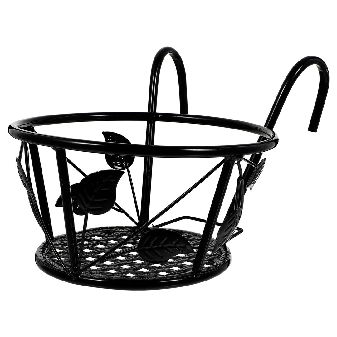 YARNOW 1pc Geländer Blumentopf Kleiderbügel Schwarz Stabile Zaun Blumentopf Rack Dekorative Anlage S