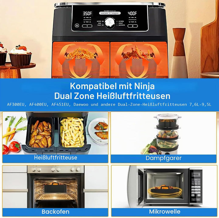 Heissluftfritteuse Zubehör, Airfryer Zubehör für Ninja Foodi Max Dual Zone Heissluftfritteuse AF300E