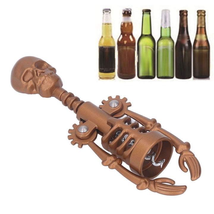 Weinflaschenöffner mit Totenkopf-Korkenzieher, Halloween-Themen-Weinöffner für Geburtstage, Abschlus