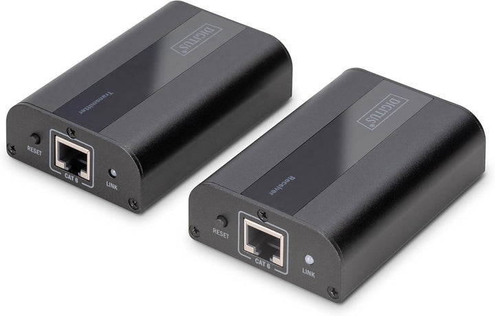 DIGITUS HDMI Extender - Ultra HD, 4K, 60Hz - Set (Sender/Empfänger) - bis zu 60 m Reichweite - Patch