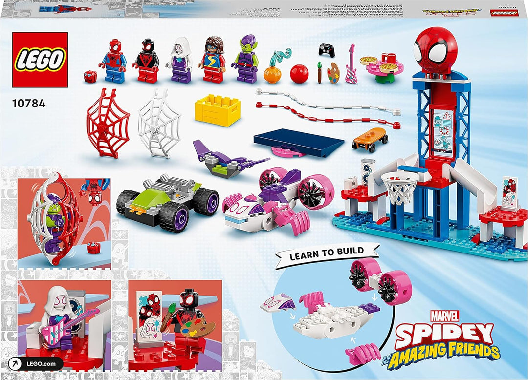 LEGO 10784 Marvel Spidey und Seine Super-Freunde, Spider-Mans Hauptquartier, Spielzeug zum Bauen ab