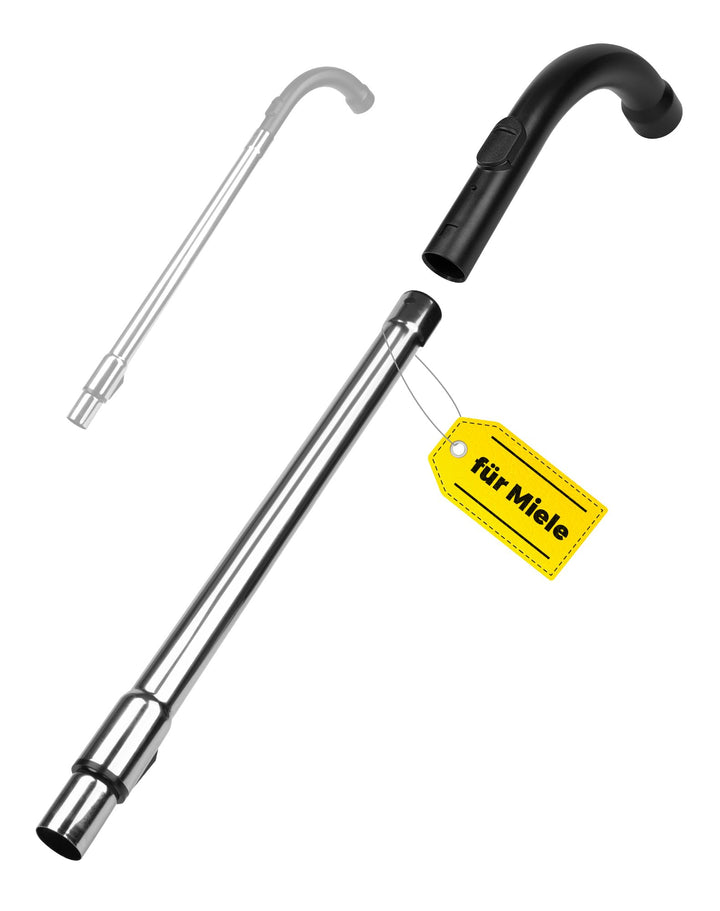 Handgriff & Edelstahl Teleskoprohr für Miele Staubsauger S8340 Ersatz kompatibel mit Miele C1 C2 C3