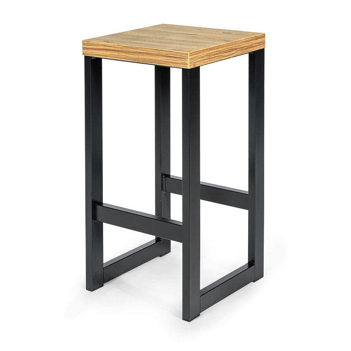 Magnetic Mobel Barhocker Bistrohocker Industriedesign Loft Stahl Restaurant massiv H 60 cm (Eiche, S