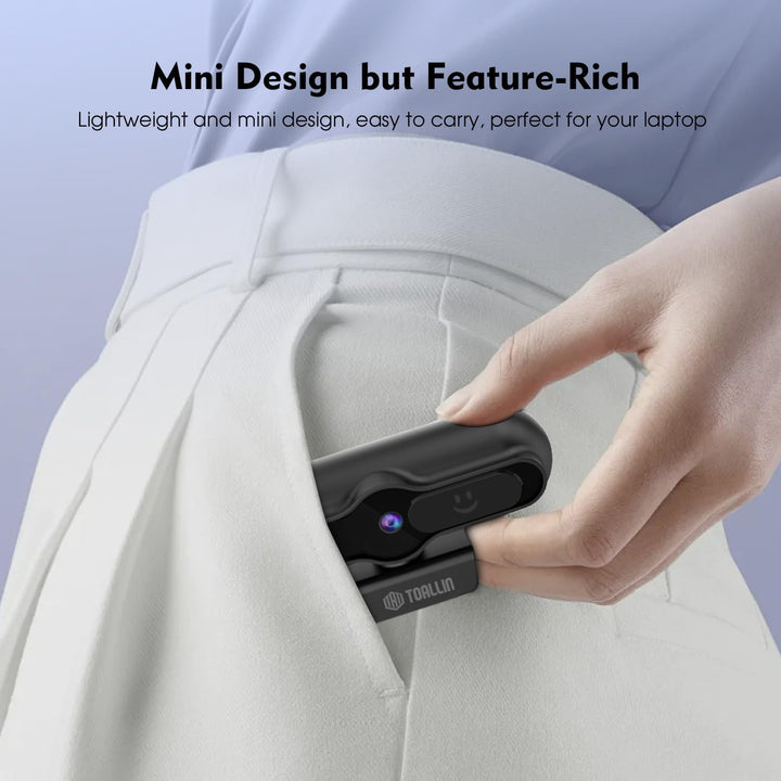 TOALLIN 4K-Webcam für PC, 1080P@60FPS, 1/2,5-Zoll-Sensor, PDAF-Autofokus, integriertes Mikrofon und