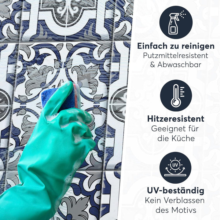 CREATISTO Mosaik Klebefliesen Stickerfliesen Fliesenfolie - Hochwertige Sticker Aufkleber für Wandfl