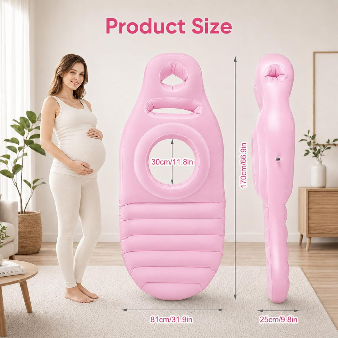 Aufblasbares Schwangerschaftskissen, Yogamatte Für Schwangere Mit Loch, Bequeme Beflockte Luftbett f