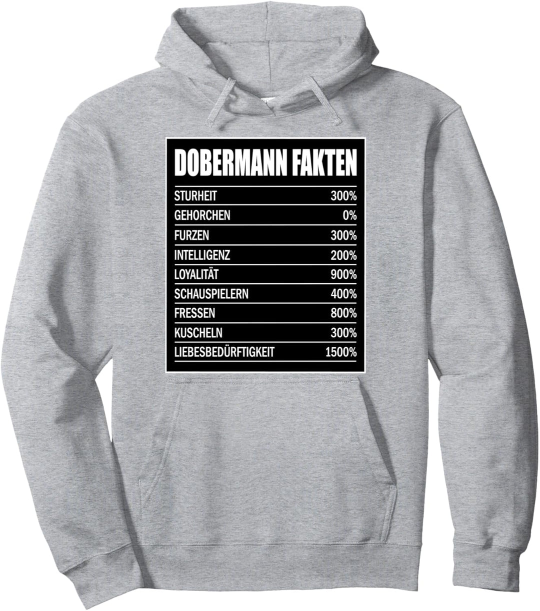 Dobermann Fakten Hundehalter Gassi Hund Dobermann Pullover Hoodie