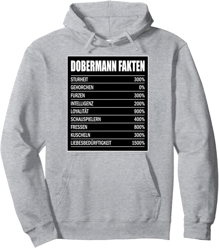 Dobermann Fakten Hundehalter Gassi Hund Dobermann Pullover Hoodie