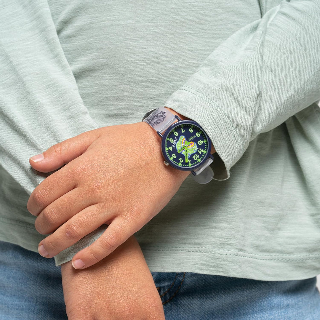 Kiddus Lern Armbanduhr für Kinder, Jungen und Mädchen. Analoge Armbanduhr mit Zeitlernübungen, japan