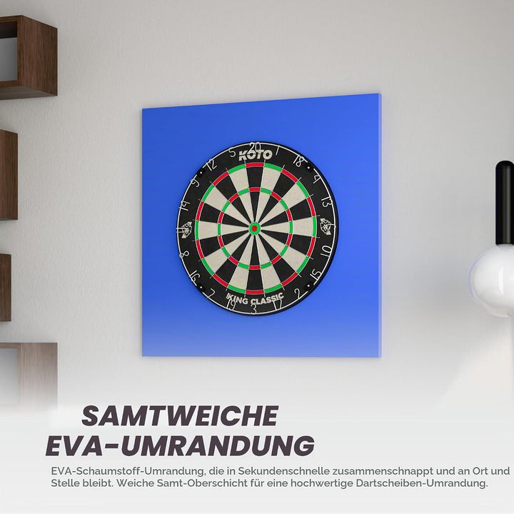 KOTO - 4pcs. Dart Surround, langlebige Dart wandschutz, verhindert Schäden, Eva 4PCS Quadrat Blau, 4