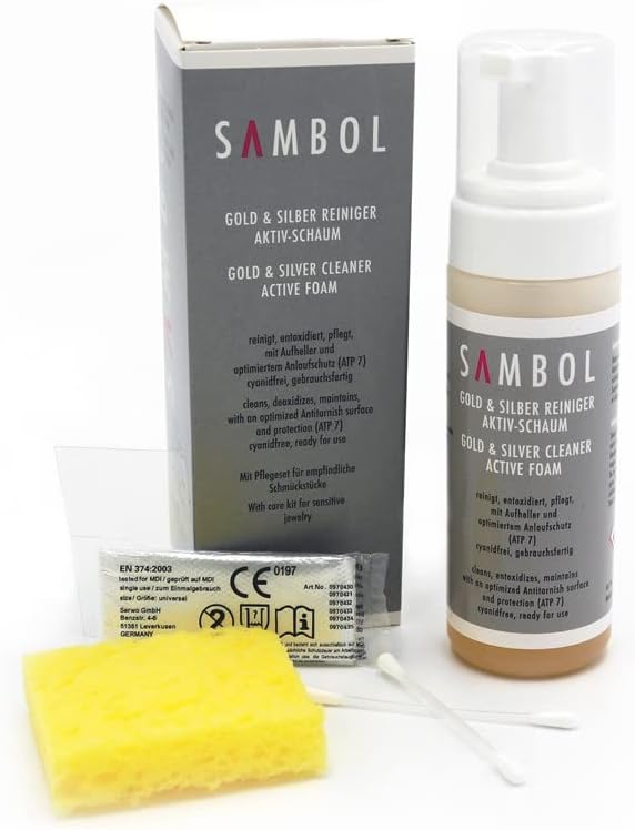 Sambol Gold und Silber-Aktiv-Schaum 150ml Pflege-Set zum Schutz von empfindlichen Steinen
