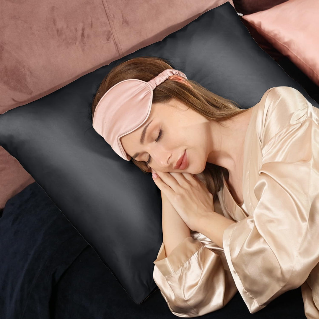 Adubor 100% Seidenkissenbezug 40x40cm für Haar und Haut, mit verstecktem Reissverschluss, beide Seit