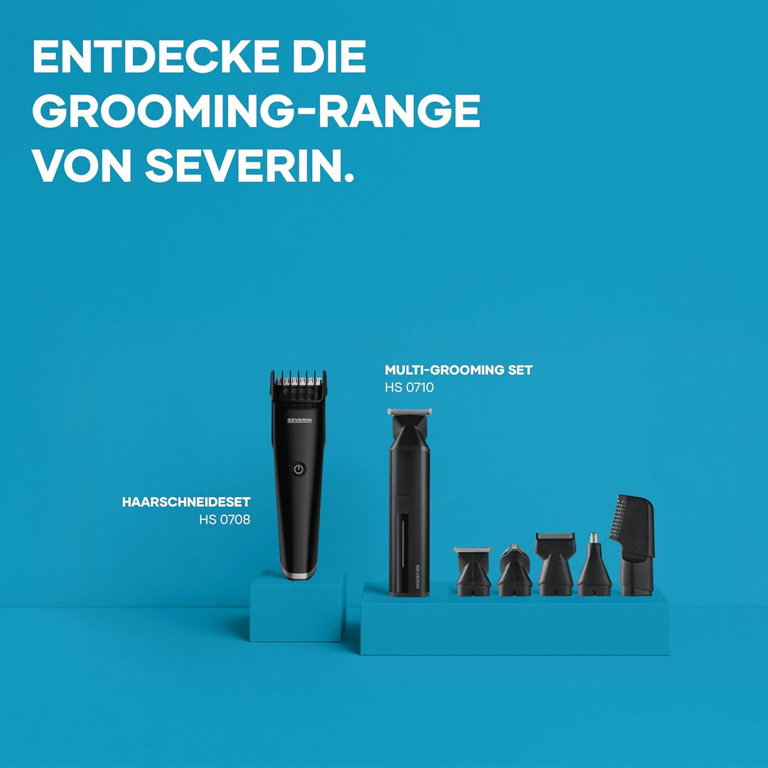 Severin Multi Grooming Set, Haarschneidemaschine, Barttrimmer, Körpertrimmer, Nasenhaartrimmer, Herr