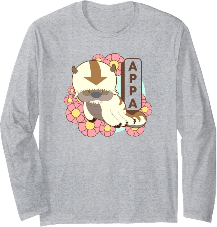 Avatar: The Last Airbender Appa Floral Poster Langarmshirt