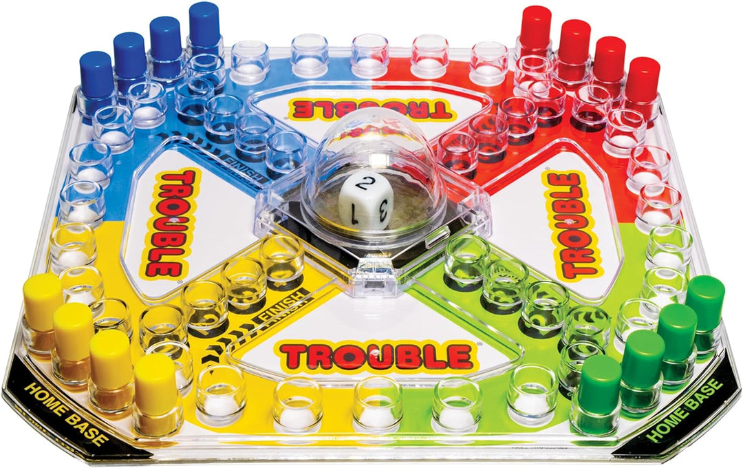 Winning Moves Games 1176 WIN1176 Classic Trouble Brettspiel, Mehrfarbig, Extra Wide