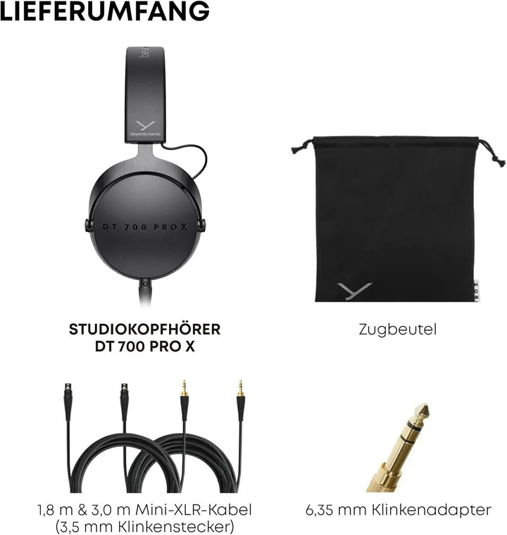 beyerdynamic DT 700 PRO X Geschlossener Studio-Kopfhörer mit STELLAR.45 Treiber für Recording & Moni