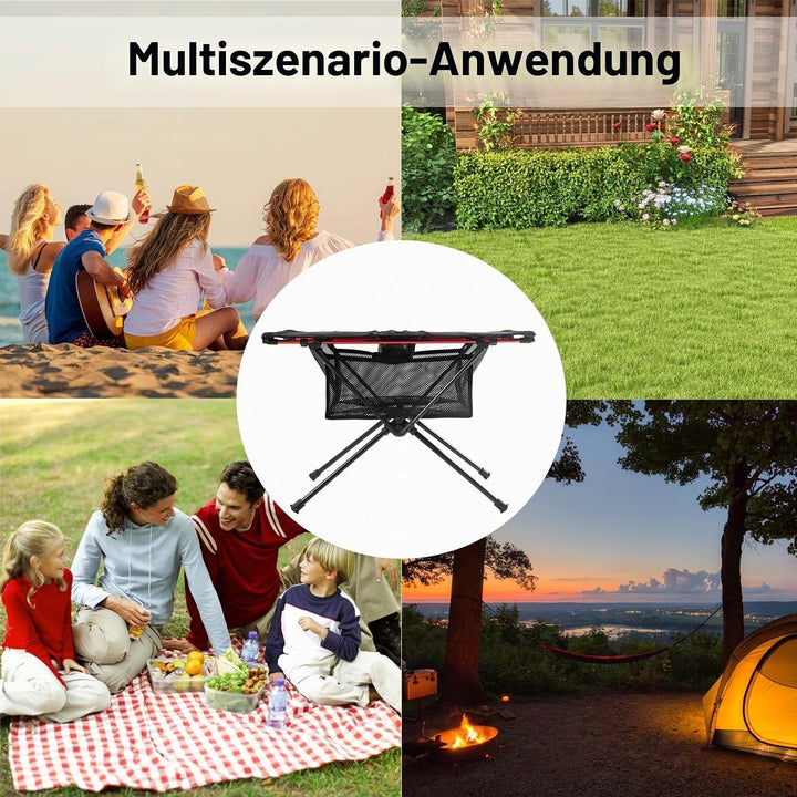 Tentock Ultraleichter Camping Tisch Klapptisch Aluminium Leicht Stabil Campingtisch Tragfähigkeit bi