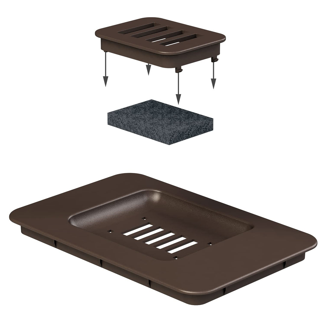 LM 534 Deckel für LM 530 Biomülleimer 8L, Biotonnendeckel mit austauschbar Filterkartusche, 230x153x