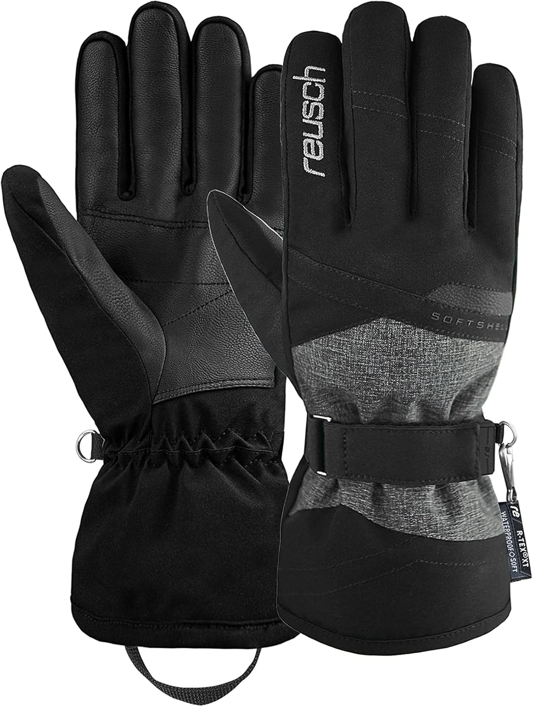 Reusch Damen Fingerhandschuhe Hellen R-TEX XT 7721 Black/Black Melange 7.5, 7721 Black/Black Melange