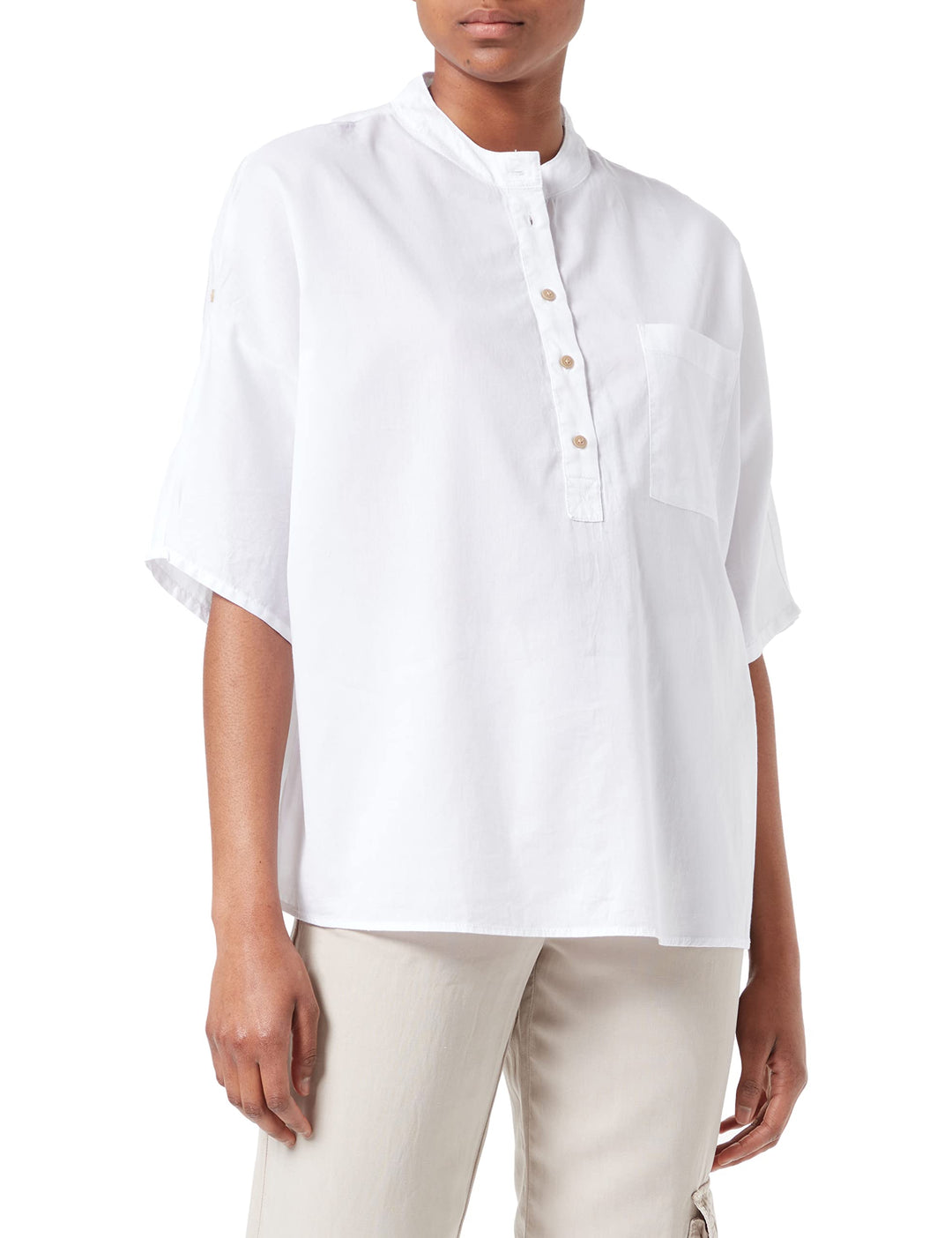 Camel Active Womenswear Damen Bluse 309821/7s65 S Broken White, S Broken White