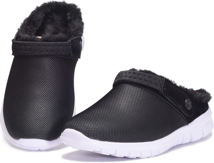 Eagsouni Clogs Hausschuhe Herren Damen Winter Gartenschuhe Haus Pantoffeln Warme Plüsch Gefüttert Ga