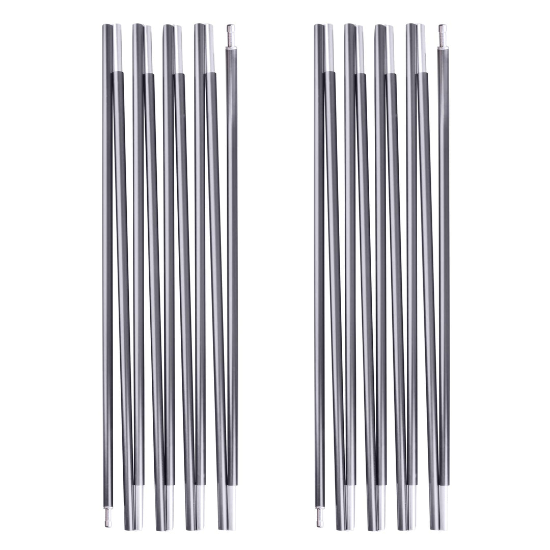 TRIWONDER 2 Stück Zeltstange, Alu Zeltstange Reparatur Set, Aluminium Tarp Pole Tarpstange, Aufstell
