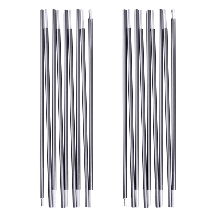 TRIWONDER 2 Stück Zeltstange, Alu Zeltstange Reparatur Set, Aluminium Tarp Pole Tarpstange, Aufstell
