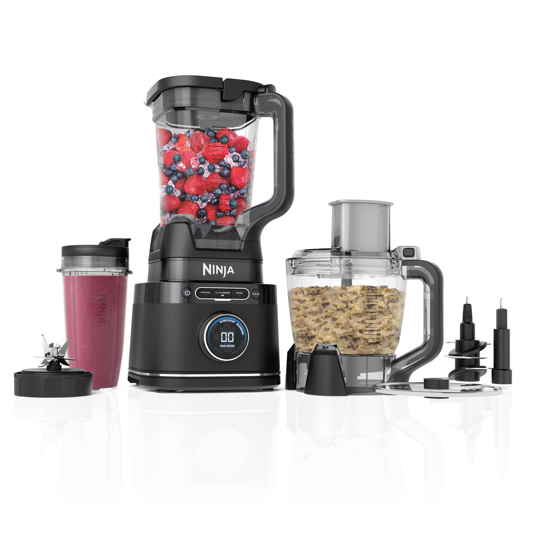 Ninja 3-in-1 Detect Power Blender Processor Pro, Schwarz, TB401EU | kraftvolle 1200W Küchenmaschine,