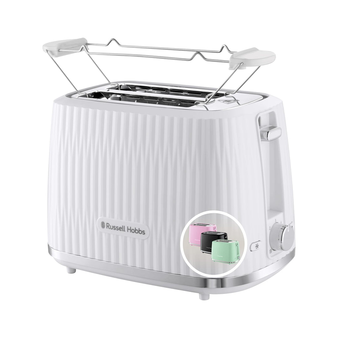 Russell Hobbs Toaster [für 2 Scheiben] Eden (6 Bräunungsstufen, Hebefunktion, Auftau-, Aufwärm- & St