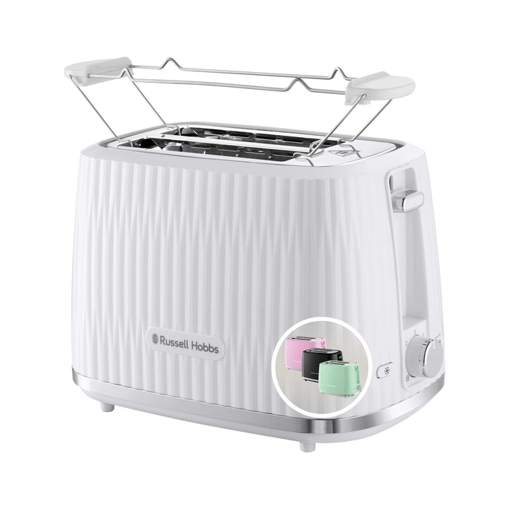 Russell Hobbs Toaster [für 2 Scheiben] Eden (6 Bräunungsstufen, Hebefunktion, Auftau-, Aufwärm- & St
