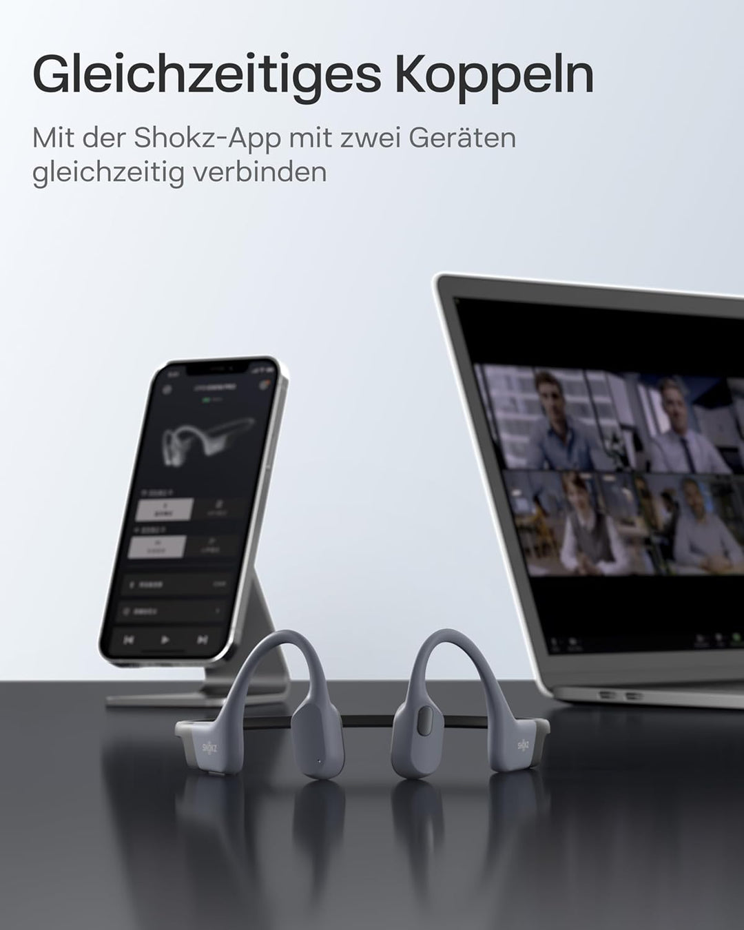 SHOKZ OpenSwim Pro Knochenschall Swimm Kopfhörer, IP68 Wasserdicht, 32GB MP3 Player, Bluetooth 5.4 S
