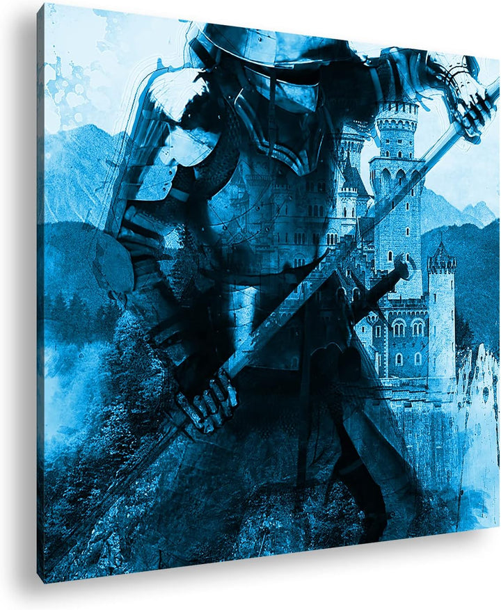 deyoli Mittelalter - Illustration Format: 70x70 Effekt: Zeichnung als Leinwandbild, Motiv auf Echtho