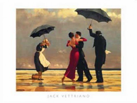 Jack Vettriano - Der Singende Butler Poster Kunstdruck (80 x 60cm)