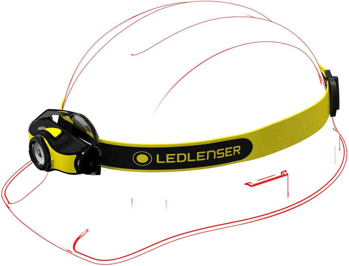 Ledlenser iH5, Arbeitslampe, Stirn- und Helmlampe, Metallclip zum Anbringen an Kleidung, fokussierba