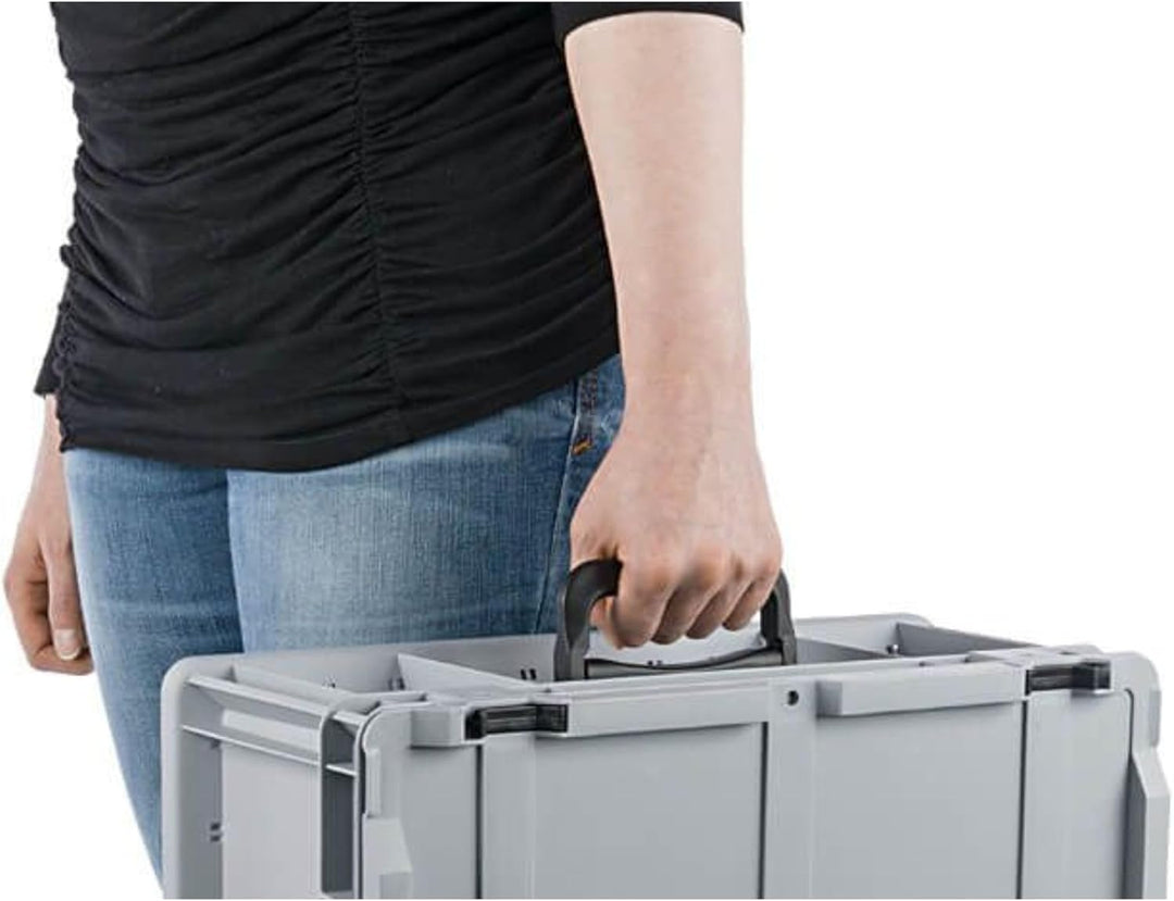 PROREGAL Eurobox NextGen Portable | HxBxT 13,5x40x60cm | 23 Liter | Eurobehälter, Transportbox, Tran