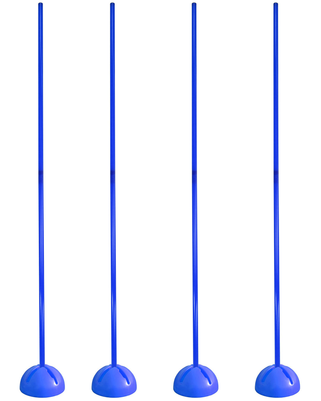 Kombi-X-Standfuss aus Kunststoff & Slalomstange 180 cm – 4er Set – befüllbarer Standfuss – Stange fü