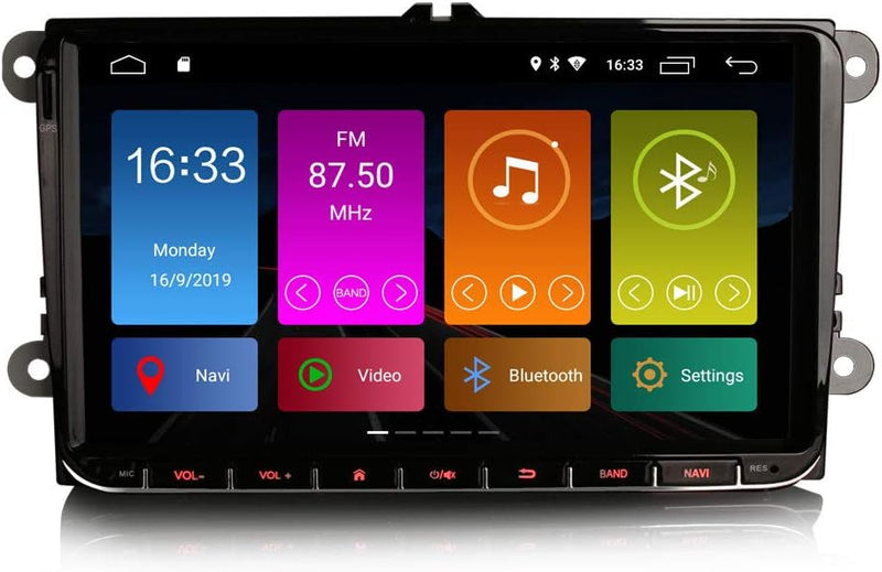 ERISIN 9“ Android 10 Autoradio Multimedia für VW Passat Golf MK5/6 Tiguan Jetta Skoda Audio Unterstü